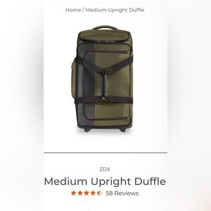 Briggs & Riley ZDX Upright Rolling Duffel Bag U1